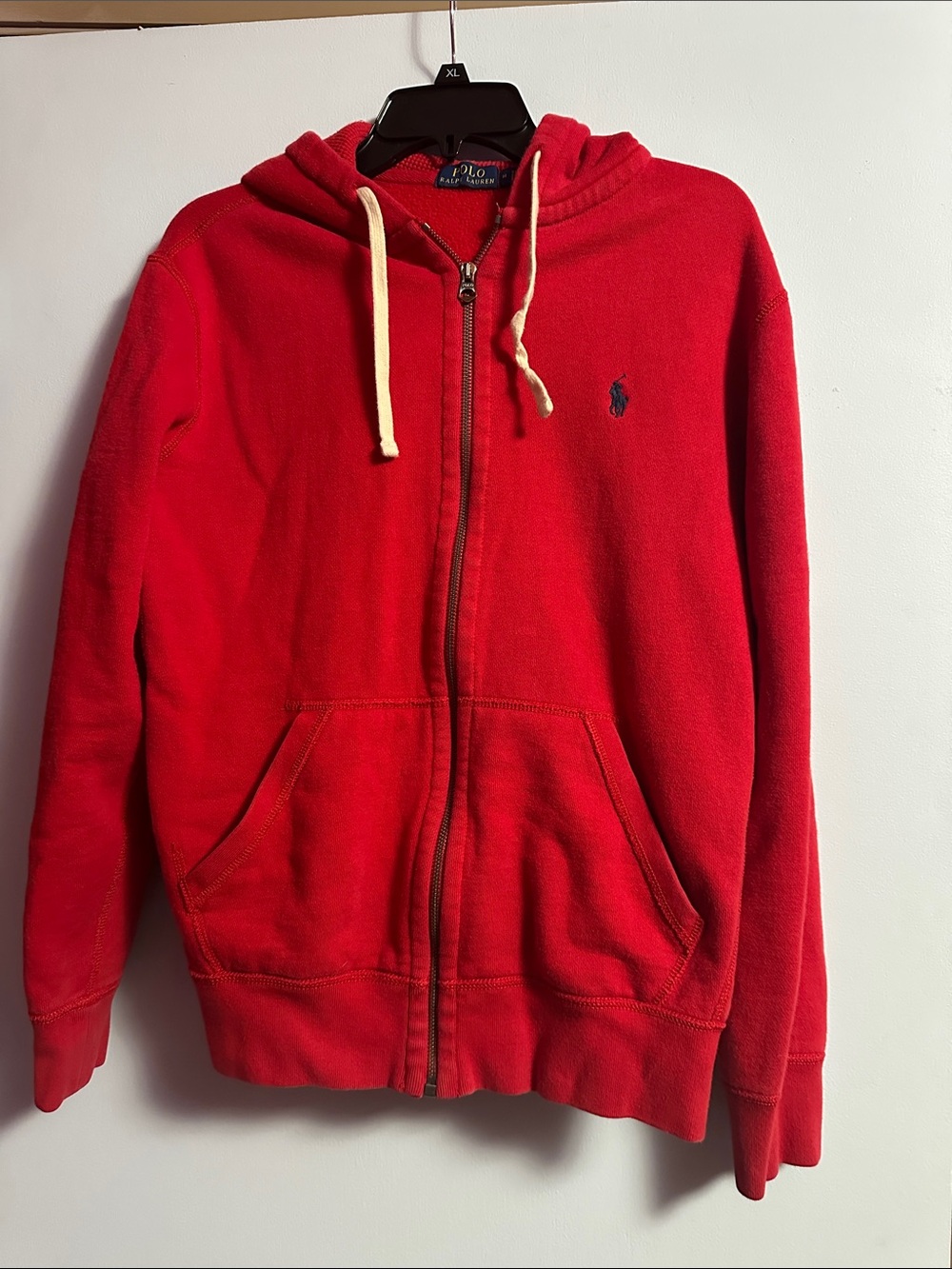 Polo by Ralph Lauren Red Zip-Up Hooded Sweatshirt - Picture 8 of 11
